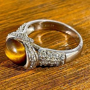 Designer Joe Esposito ESPO Sterling Silver 925 Cats-eye Statement Ring.